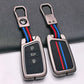 Metal Silicone Car Key Cover Compatible For Skoda Kushaq | Superb | Kodiaq | Slavia | Volkswagen Tiguan | Virtus 3 Button Smart Key