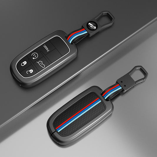 Keystera Metal Silicone Car Key Cover Compatible For Jeep Compass Smart Key