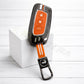 Metal Sapphire Key Cover With Key Chain Compatible with MG Hector | MG Windsor | MG Astor | MG Gloster 3 Button smart key)