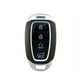 Metal Leather Brown Key Cover For Hyundai: i20, Verna 2023 onwards (4 button smart key)