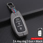 Metal Silicone Key Cover Compatible For Hyundai: i20, Creta, Venue, Tucson, Alcazar, Verna, Xcent, Aura, Elantra, Nios, I-10 Grand,Exter