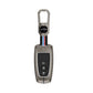 Metal Silicone Key Cover Compatible for Ford : Figo, Aspire, Ecosport, Endeavour | 3 button Smart Key