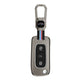 Metal Silicone Car Key Cover Compatible For Tata: Nexon, Harrier, Safari, Altroz, Punch, Tiago, Tigor, Zest, Bolt, Hexa (3 button Flip Key)