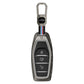 Metal Silicone Key Cover With Key Chain Compatible with Mahindra: XUV500 (3 button smart key)