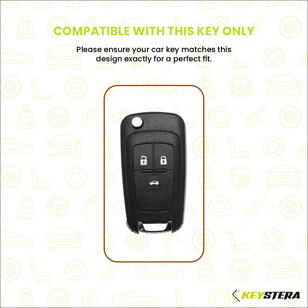 metal silicon Car Key Cover Compatible For Chevrolet Cruze | Chevrolet Beat | Avio | Spark Flip Key