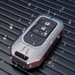 Metal Silicone Car Key Cover Compatible For Honda : City, Civic, Jazz, Brio, Amaze, Cr-v, Wr-v, Br-v, Mobilio (4B Smart Key)
