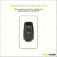 Metal Silicone Key Cover Compatible for Ford Ecosport | Endeavour | Freestyle | Aspire | Figo (2 button Smart Key)