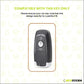 Metal Silicone Key Cover Compatible for Ford : Figo, Aspire, Ecosport, Endeavour | 3 button Smart Key
