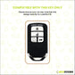 Metal Silicone Car Key Cover Compatible For Honda : City, Civic, Jazz, Brio, Amaze, Cr-v, Wr-v, Br-v, Mobilio (4B Smart Key)