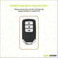 Metal Transformer Key Cover Compatible For Honda: City, Civic, Jazz, Brio, Amaze, Cr-v, Wr-v, Br-v, Mobilio 3 Button Smart Key
