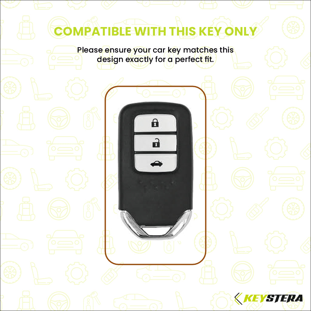 Metal Transformer Key Cover Compatible For Honda: City, Civic, Jazz, Brio, Amaze, Cr-v, Wr-v, Br-v, Mobilio 3 Button Smart Key