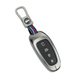 Metal Silicone Key Cover Compatible For Hyundai Tucson - 4 Button Smart Key
