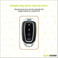 Metal Leather Brown Key Cover Compatible For Hyundai: i20, Verna 2023 onwards (4 button smart key)