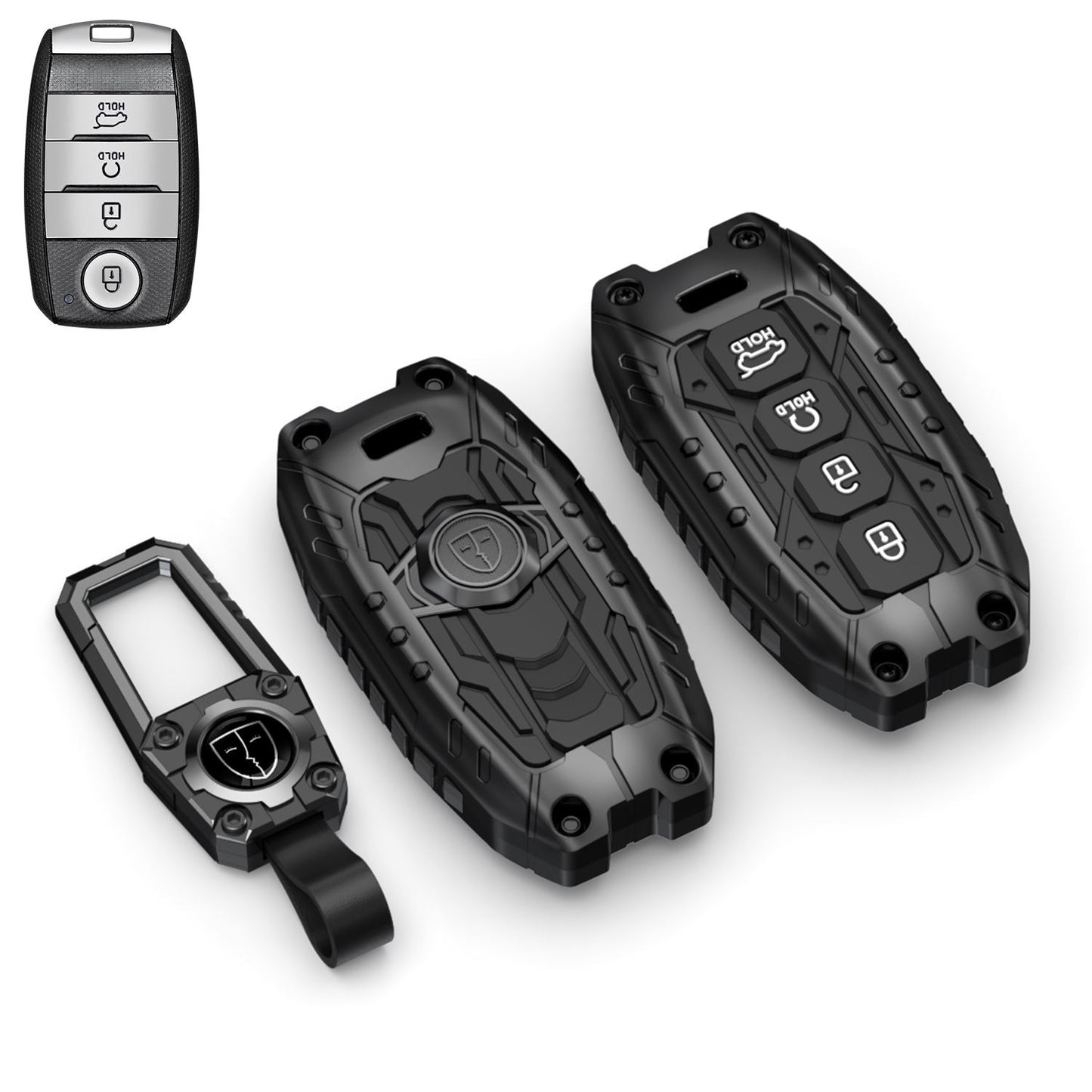 Transformer Key Cover Compatible for kia : Seltos, Sonet, Carens, Seltos x line, Carnival (4 button smart key)