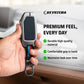Metal Silicone Key Cover Compatible for Kia Carens Clavis, Seltos, Sonet 2023 facelift (4 Button Smart Key)