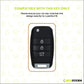 Metal Leather Brown Car Key Cover Compatible For Kia Seltos, Kia Sonet,Kia Carens (3 Button Flip Key)