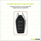 Metal Silicone Key Cover With Key Chain Compatible with Mahindra: XUV500 (3 button smart key)