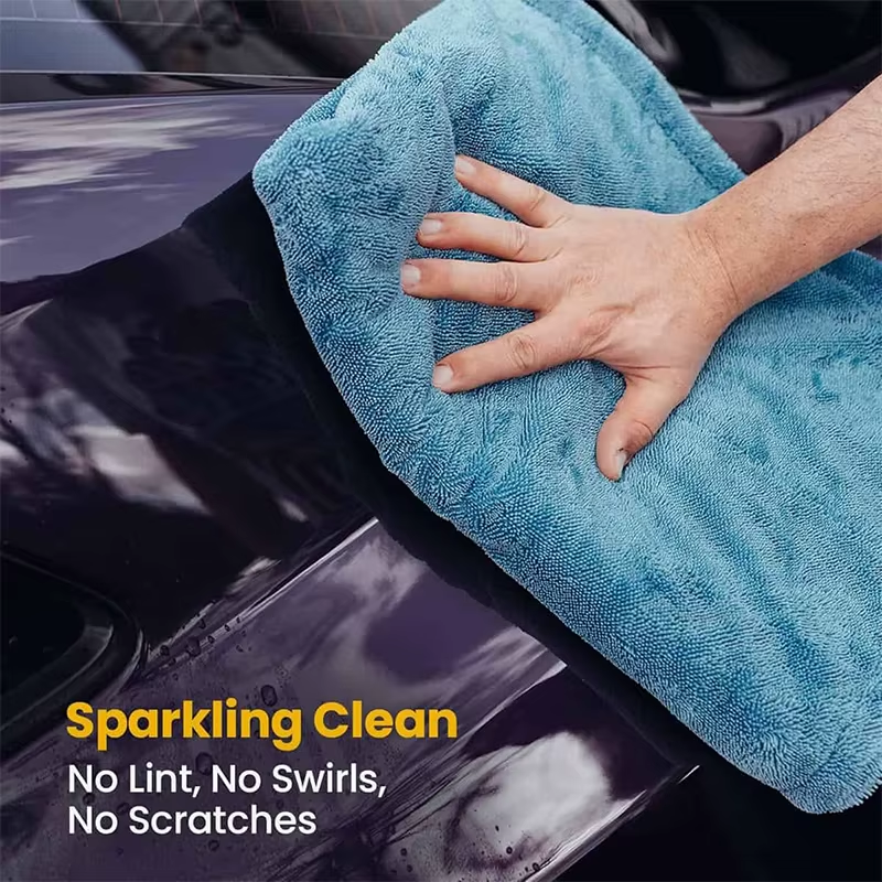 Keystera 1200 GSM Twisted Loop Car Microfiber Clothes (60X40 CM)