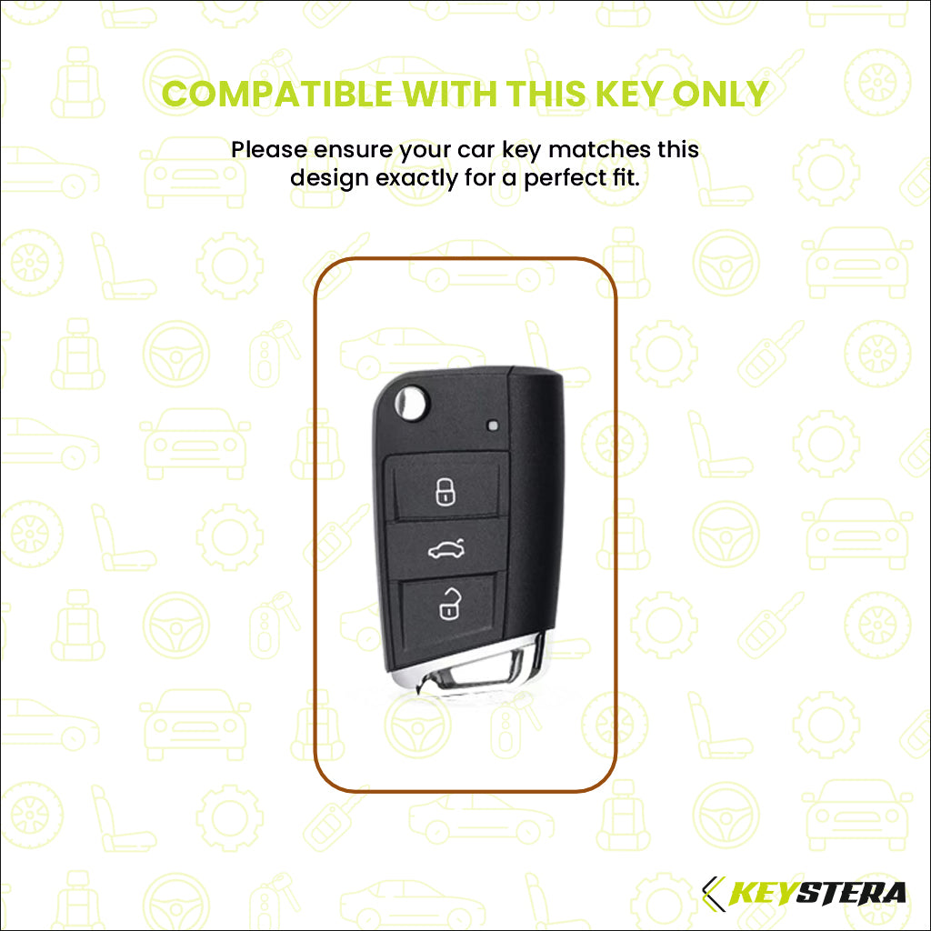 Metal Transformer Key Cover Compatible For Skoda Kushaq | Skoda Kodiaq | Skoda Slavia | Octavia | Volkswagen Tiguan | Volkswagen Virtus | New Polo | New Vento