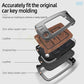 Metal Leather Brown Key Cover Compatible For Skoda Kushaq | Skoda Kodiaq | Skoda Slavia | Octavia | Volkswagen Tiguan | Volkswagen Virtus | New Polo | New Vento