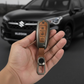 Metal Leather Brown Car Key Cover For Suzuki: Baleno, Ciaz, Grand Vitara, Brezza, S Cross, Swift, Ignis, XL6, Fronx, Jimny, Grand Vitara (3 button Smart Key)