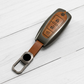 Metal Leather Brown Car Key Cover For Suzuki: Baleno, Ciaz, Grand Vitara, Brezza, S Cross, Swift, Ignis, XL6, Fronx, Jimny, Grand Vitara (3 button Smart Key)