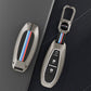 Metal Silicone Car Key Cover Compatible For Suzuki: Baleno, Ciaz, Ignis, S-Cross, Grand Vitara, Brezza & Toyota Urban Cruiser (3 Button smart key)