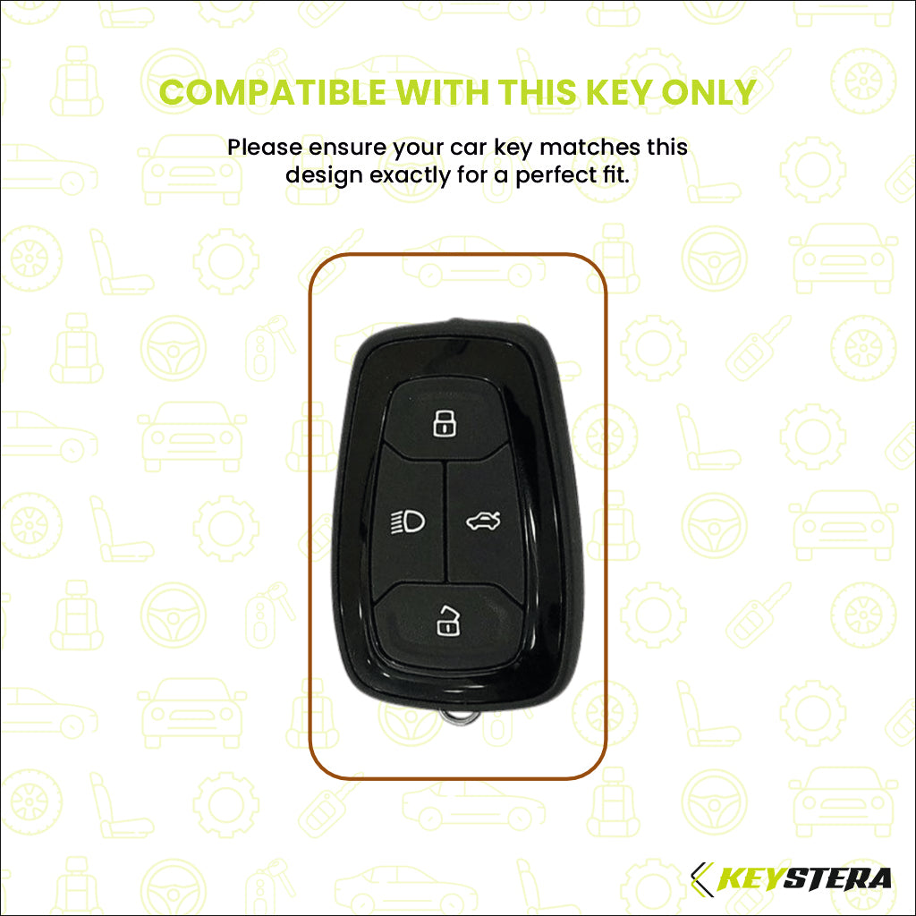 Metal Key Cover Compatible For Tata: Nexon, Harrier,Tiago, Tigor BS6, Tigor EV, Safari 2021, Altroz, Safari Gold, Gravitas, Punch (4 button smart key)