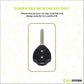 Metal Silicone Key Cover Compatible for Toyota : Innova, Fortuner 2 button remote key