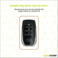 Metal Silicone Car Key Cover Compatible For Toyota: Innova Crysta, HyCross, Hilux, Fortuner, Legender, Land Cruiser, Camry (3 button smart key)