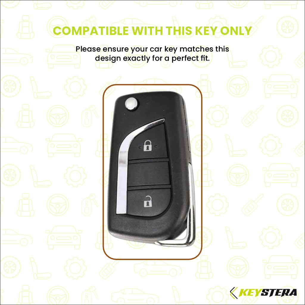 Transformer Car Key Cover Compatible for Toyota Innova Crysta | Corolla Altis Flip Key (2 Button)